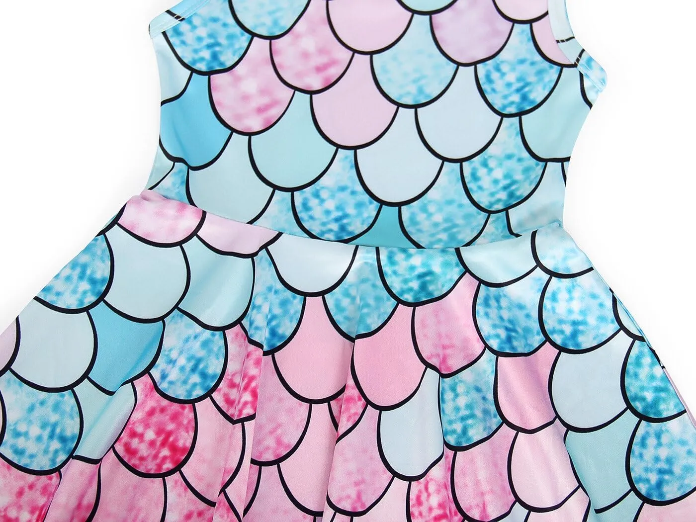 AmzBarley Girls Printed Dress Sleeveless Summer Dresses for Girls Casual Midi Tiered Swing Dress Kids Skater Dress 1-10Years