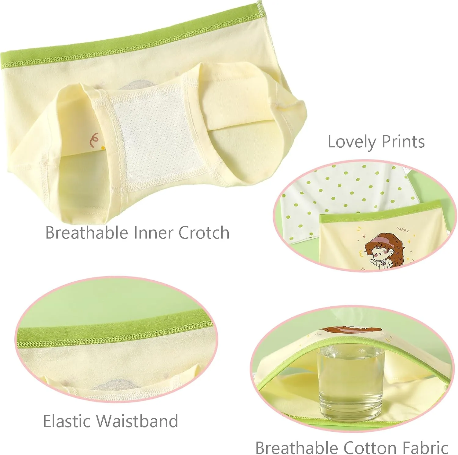 Anktry Kids 12 Pack Soft Comfort Cotton Knickers Underwear Little Girls Assorted Boyshort Panties 2-12 Yrs