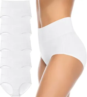 Annenmy Women's High Waist Cotton Underwear Soft Brief Panties Regular and Plus Size