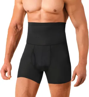 BIGFOX Men Tummy Control Shorts High Waist Slimming Underwear Body Shaper Seamless Compression Boxers Briefs Waist Trainer