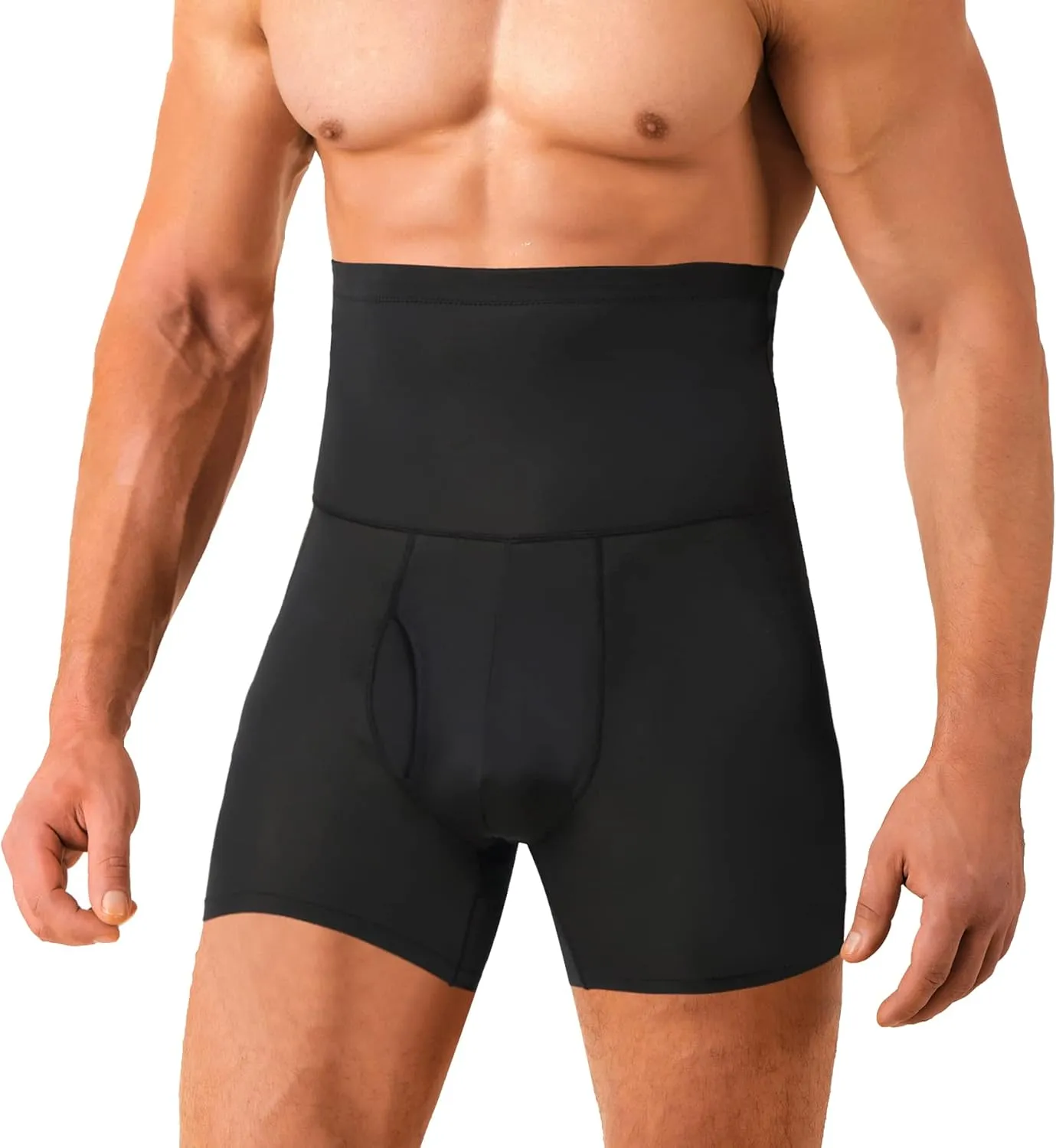 BIGFOX Men Tummy Control Shorts High Waist Slimming Underwear Body Shaper Seamless Compression Boxers Briefs Waist Trainer