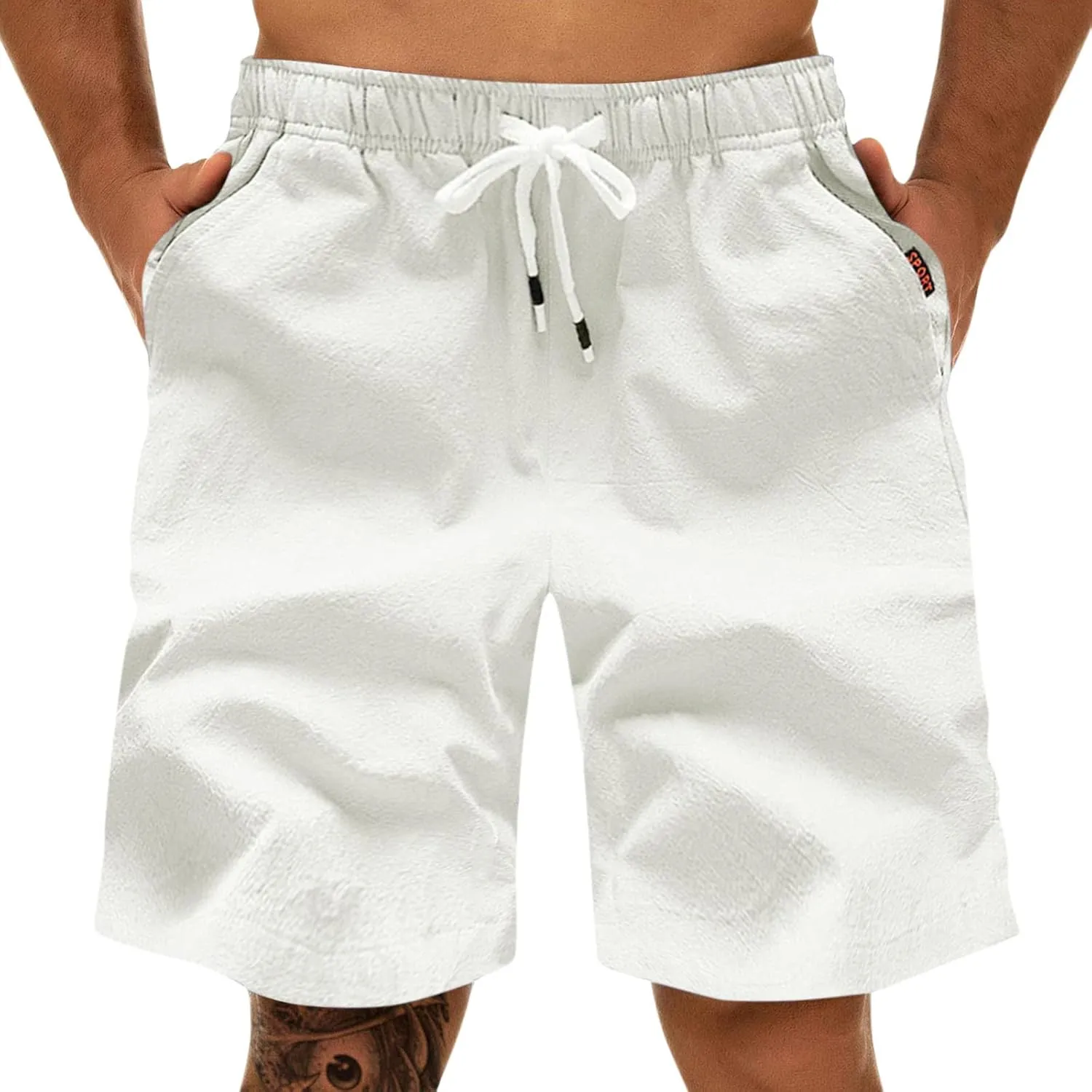 Board Shorts Mens Quick Dry Swim Trunks 9 Inch Men's Drawstring Long Bathing Suit for Men Swimwear Surf No Liner