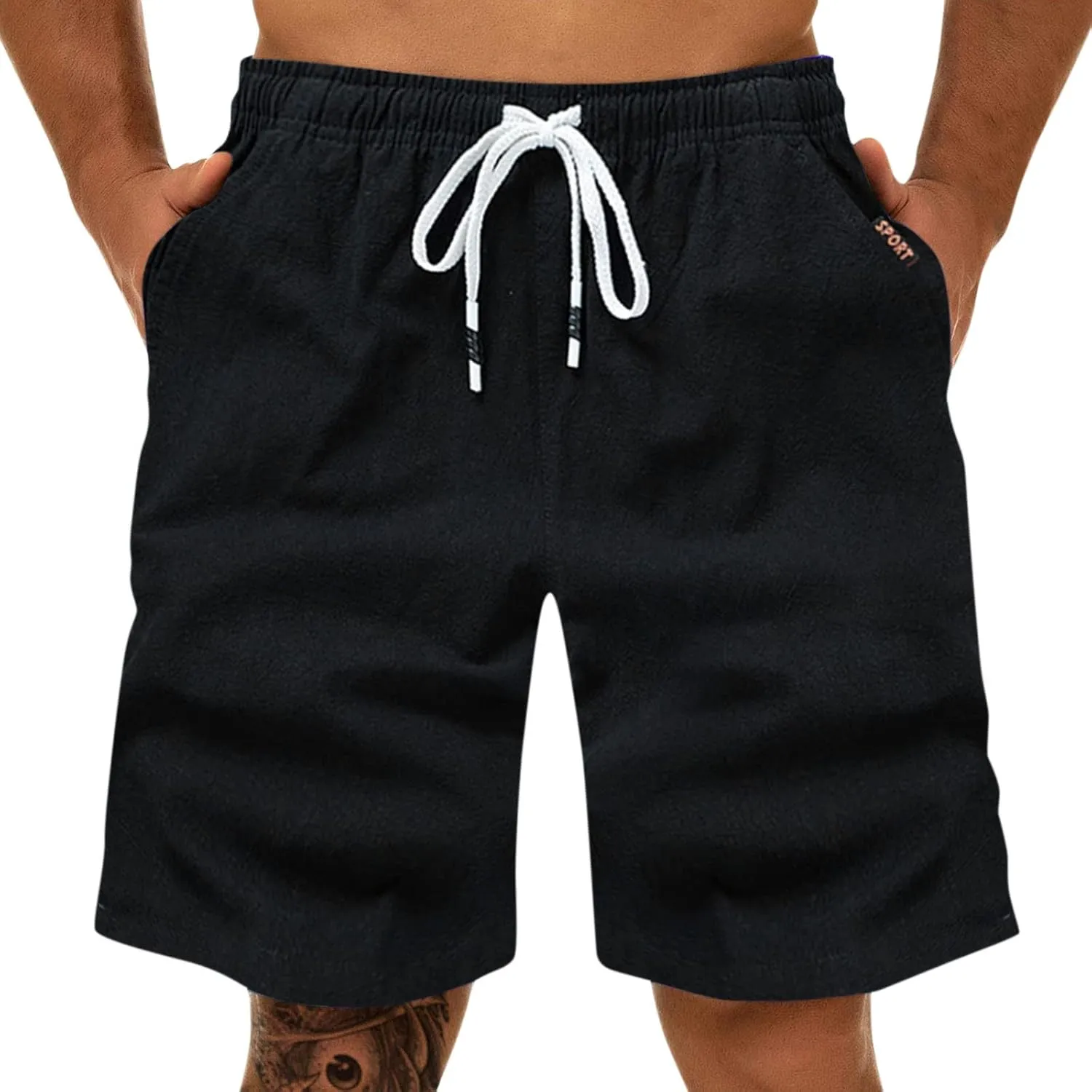 Board Shorts Mens Quick Dry Swim Trunks 9 Inch Men's Drawstring Long Bathing Suit for Men Swimwear Surf No Liner