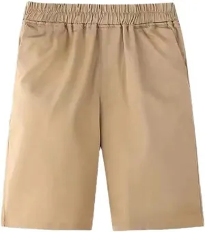 Boy's Casual Shorts Summer Cotton Classic Fit Elastic Waist Beach Shorts with Pockets Toddler Infant Boy Shorts