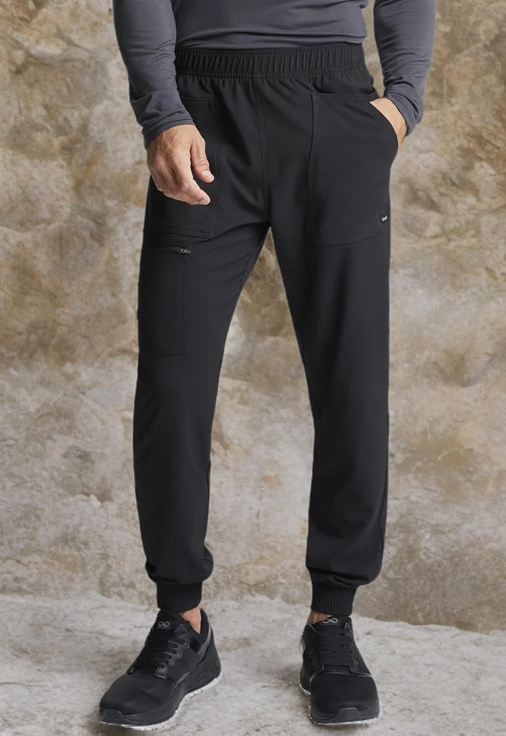 Cherokee Men's Mid Rise Pull-on Jogger Scrubs Pant