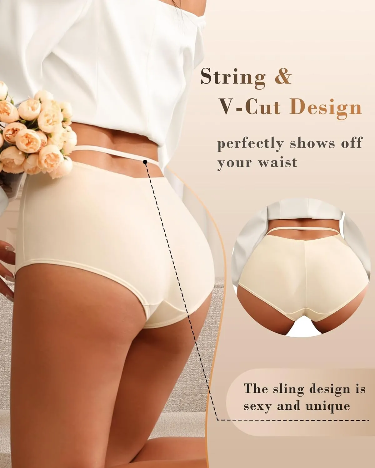 CULAYII High Waisted Underwear for Women Cotton No Muffin Top Full Coverage Briefs Soft Stretch Ladies Panties 5 Pack