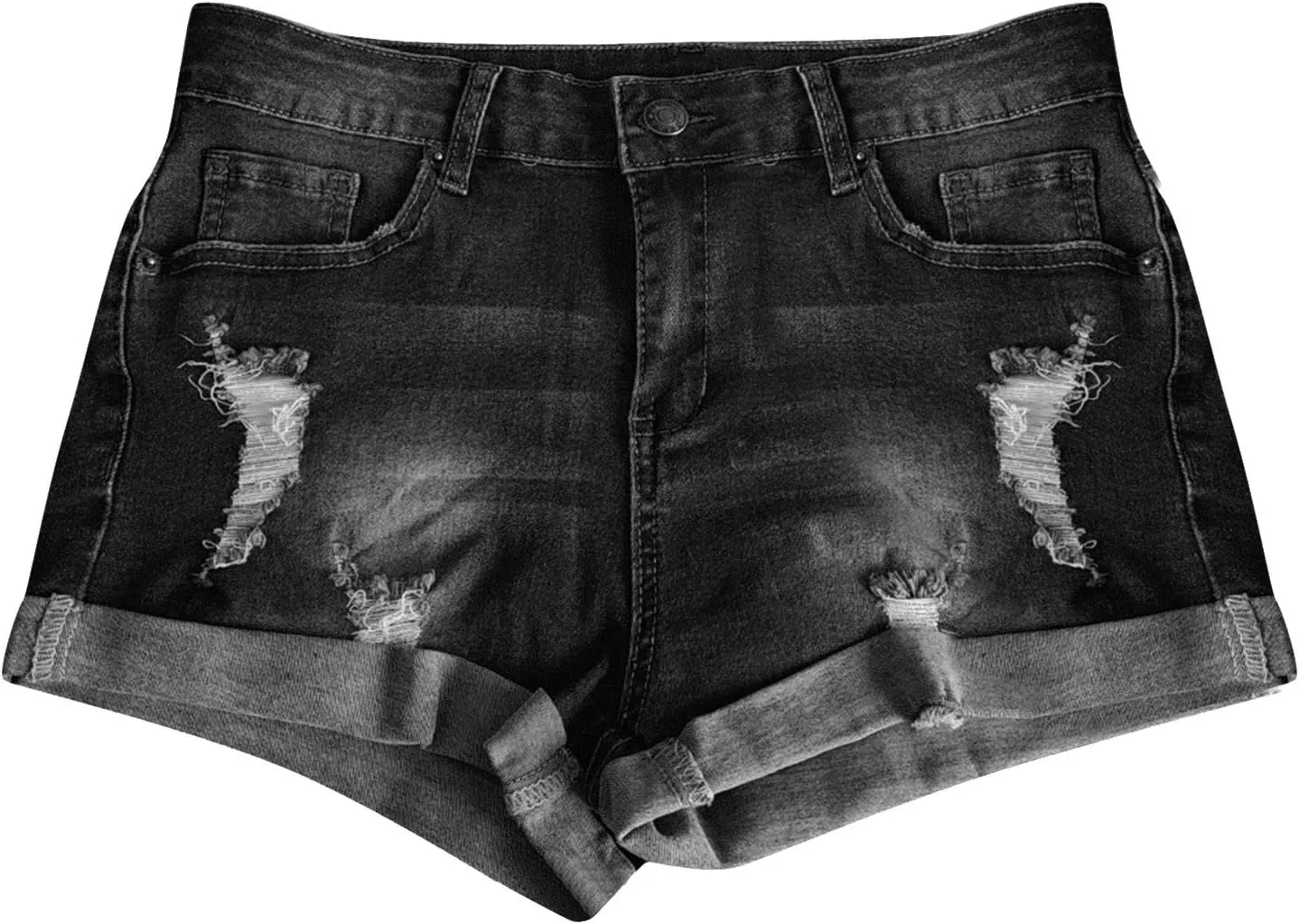 Denim Shorts for Women Stylish High Waisted Jean Shorts 2024 Summer Hem Distressed Short Jeans Causal Comfy Jean Shorts