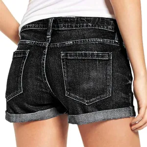 Denim Shorts for Women Stylish High Waisted Jean Shorts 2024 Summer Hem Distressed Short Jeans Causal Comfy Jean Shorts