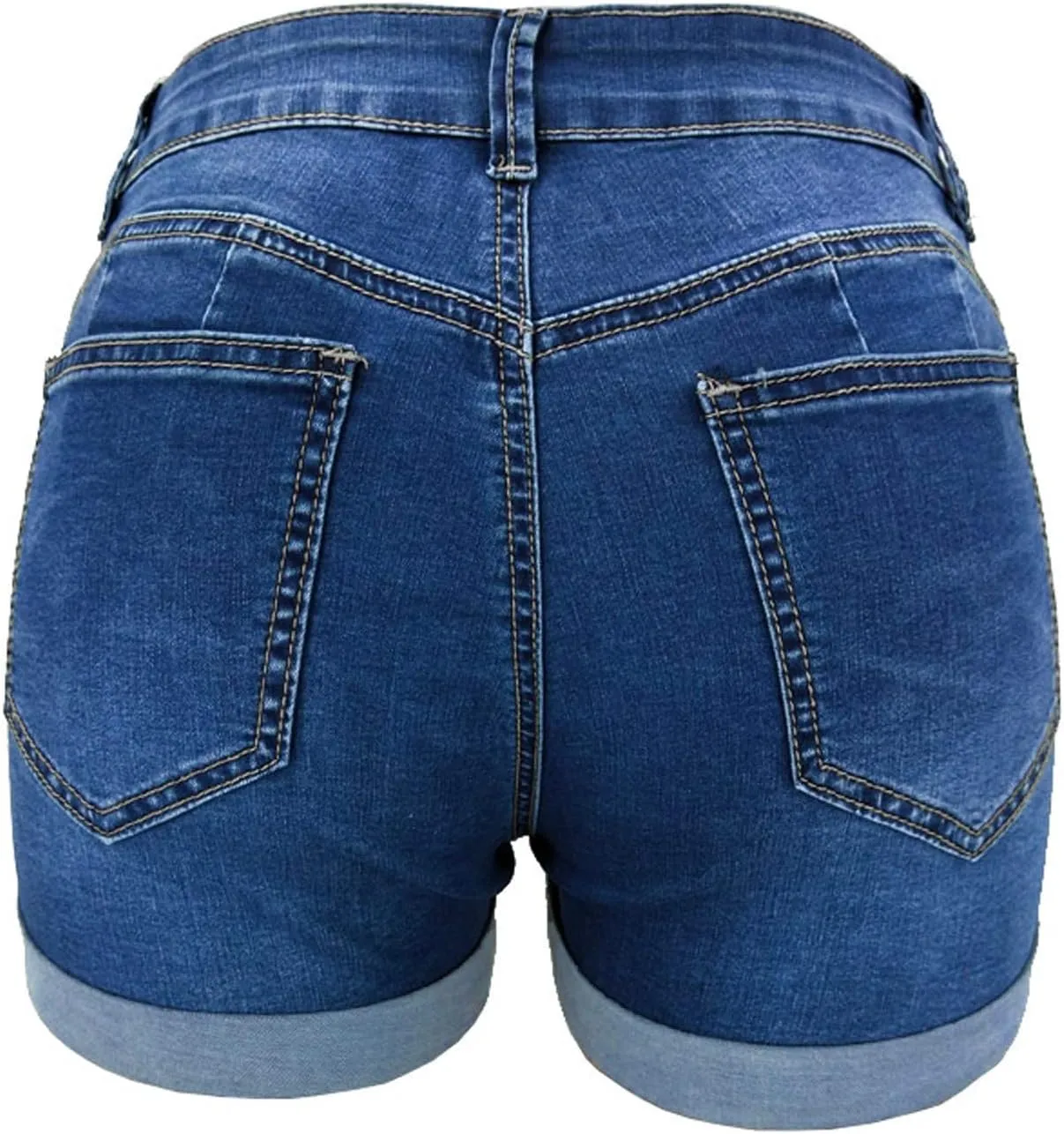 Denim Shorts Women High Waisted Jean Shorts Ripped Hem Shorts Distressed Shorts Stretch Summer Shorts Comfy Shorts