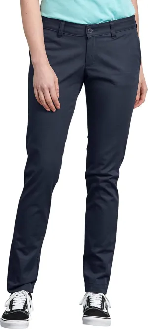 Dickies Women's Mid-Rise, Skinny Stretch Twill Pant
