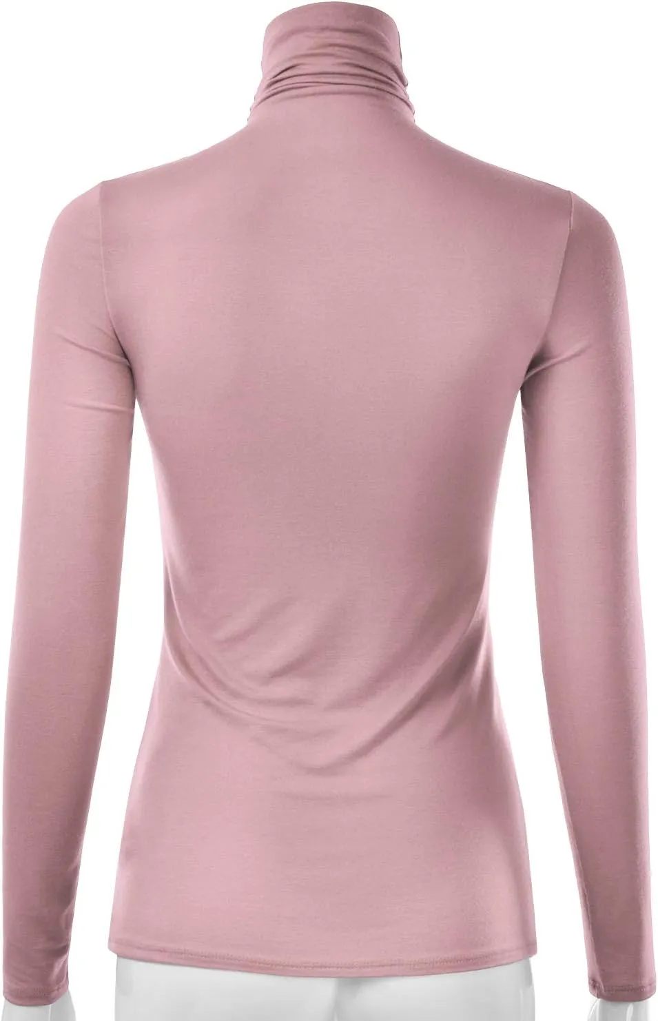 EIMIN Women's Long Sleeve Turtleneck Light Weight Pullover Slim Fit T-Shirts Top (S-3XL)