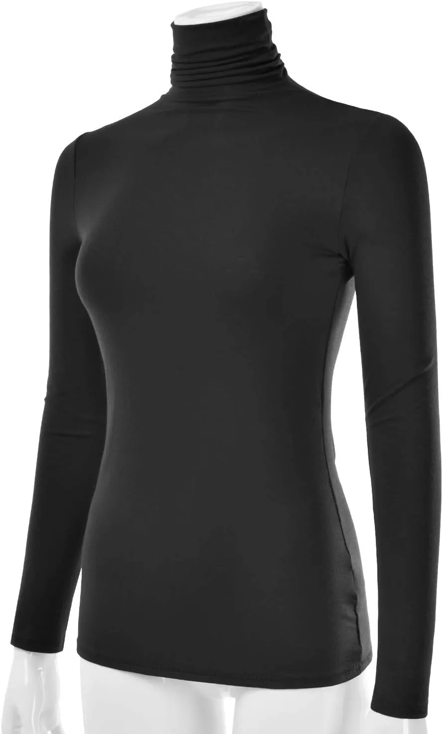 EIMIN Women's Long Sleeve Turtleneck Light Weight Pullover Slim Fit T-Shirts Top (S-3XL)