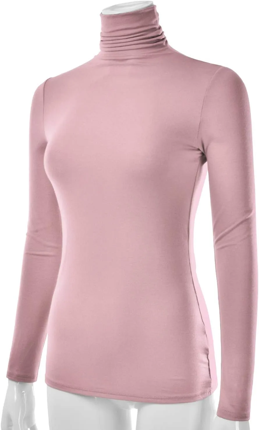 EIMIN Women's Long Sleeve Turtleneck Light Weight Pullover Slim Fit T-Shirts Top (S-3XL)