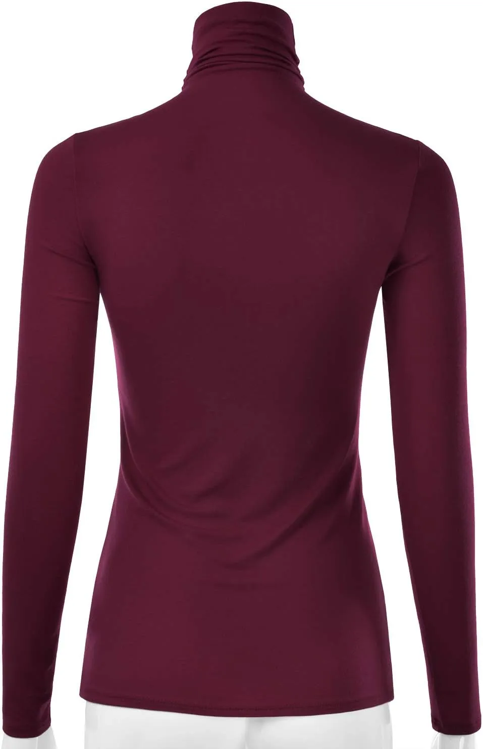 EIMIN Women's Long Sleeve Turtleneck Light Weight Pullover Slim Fit T-Shirts Top (S-3XL)