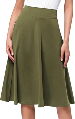 Elastic High Waist Floral Print Boho Maxi Skirt Women Tiered Pleated Flowy Long Summer Beach Skirt