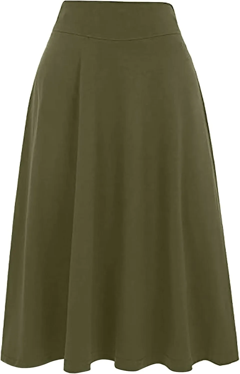 Elastic High Waist Floral Print Boho Maxi Skirt Women Tiered Pleated Flowy Long Summer Beach Skirt