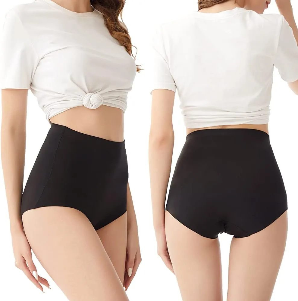 FallSweet No Show High Waist Briefs Underwear for Women Seamless Panties Multi Pack
