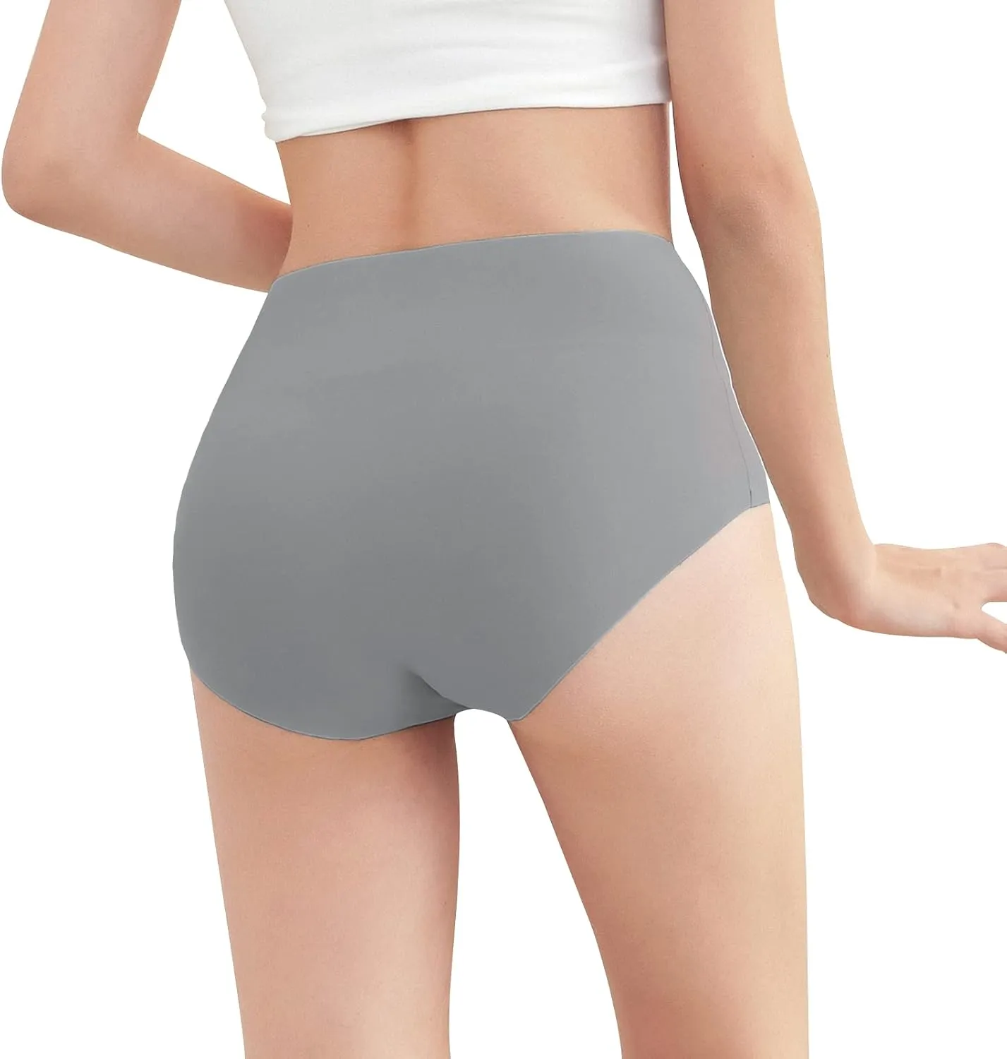 FallSweet No Show High Waist Briefs Underwear for Women Seamless Panties Multi Pack