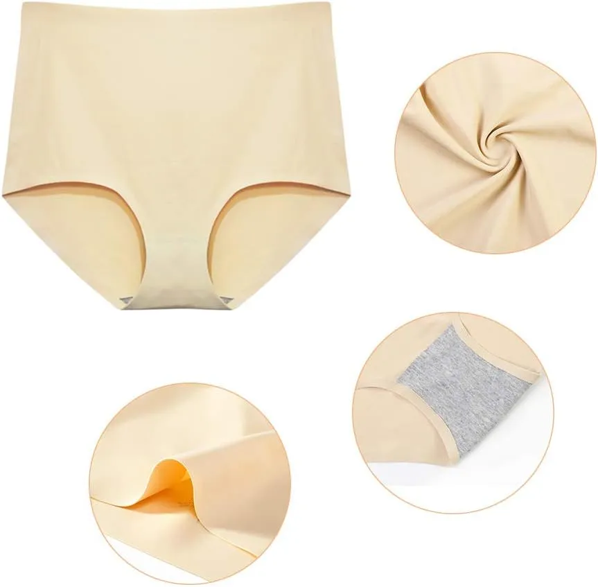 FallSweet No Show High Waist Briefs Underwear for Women Seamless Panties Multi Pack