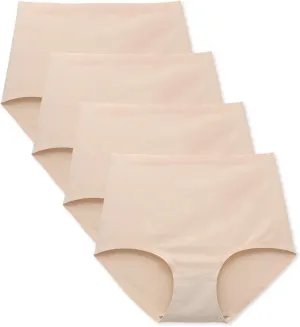 FallSweet No Show High Waist Briefs Underwear for Women Seamless Panties Multi Pack