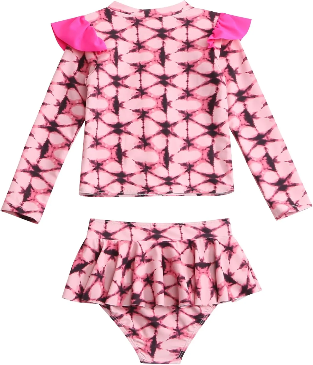 Family Matching Swimsuits Mommy and Me Swimwear Ruffled Printed Bathing Suits and Swim Trunks Sets Girl Beachwear