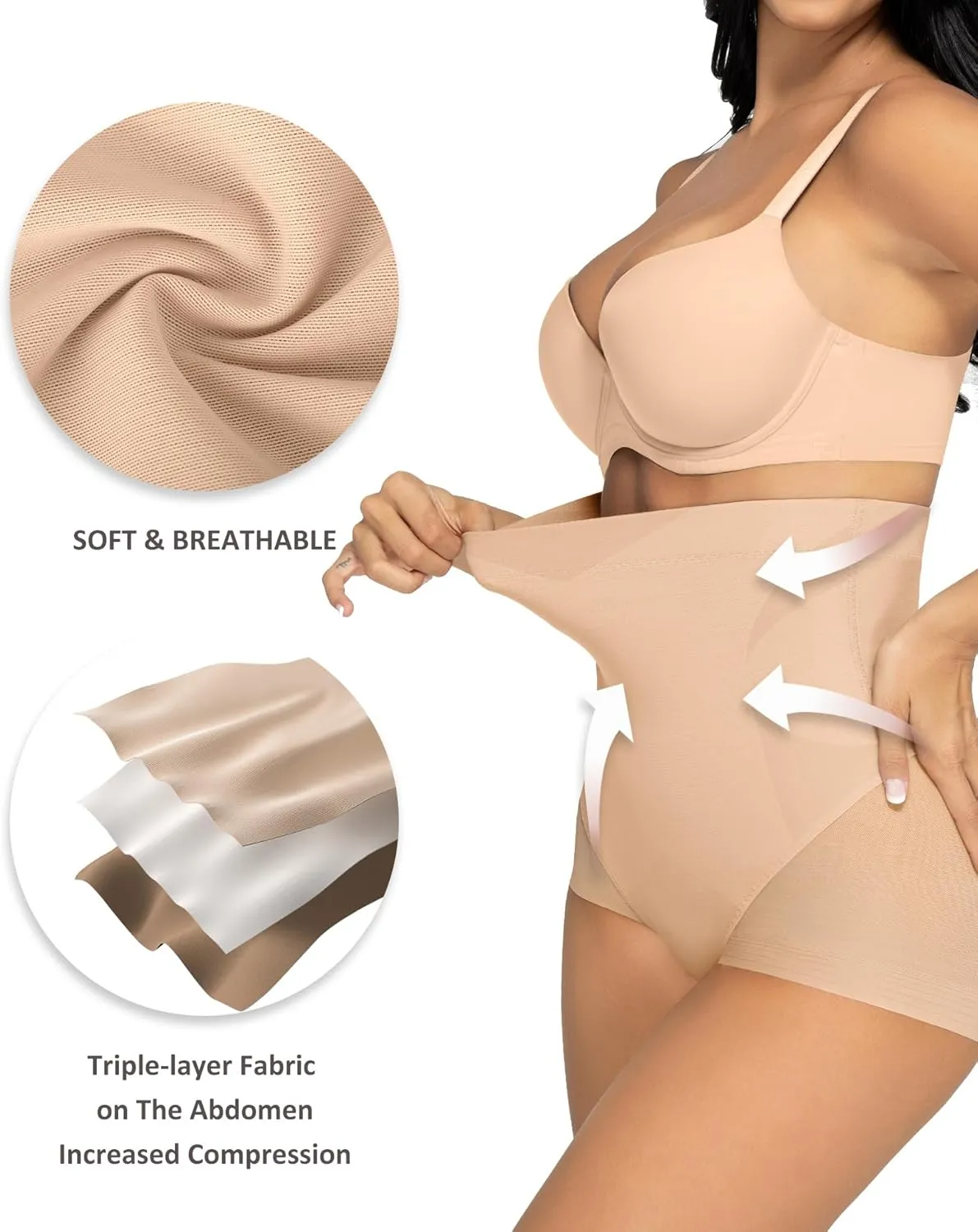 FeelinGirl Tummy Control Shapewear for Women Butt Lifting Briefs Underwear