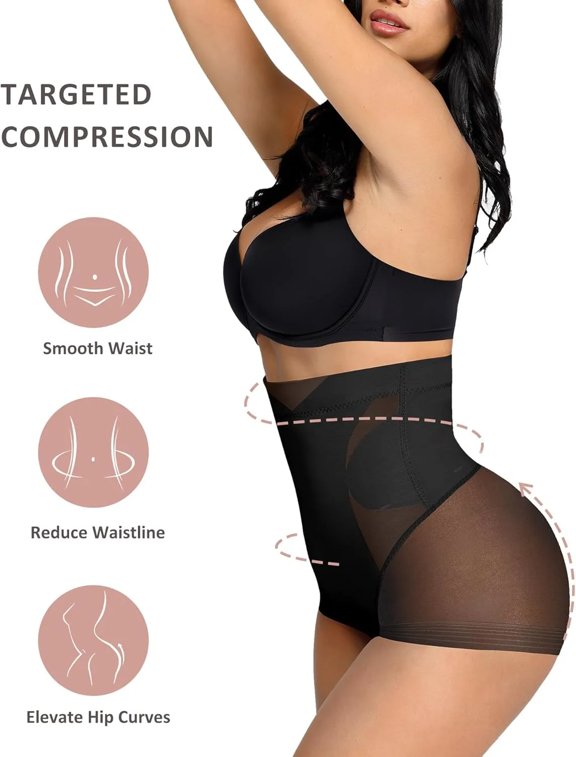 FeelinGirl Tummy Control Shapewear for Women Butt Lifting Briefs Underwear