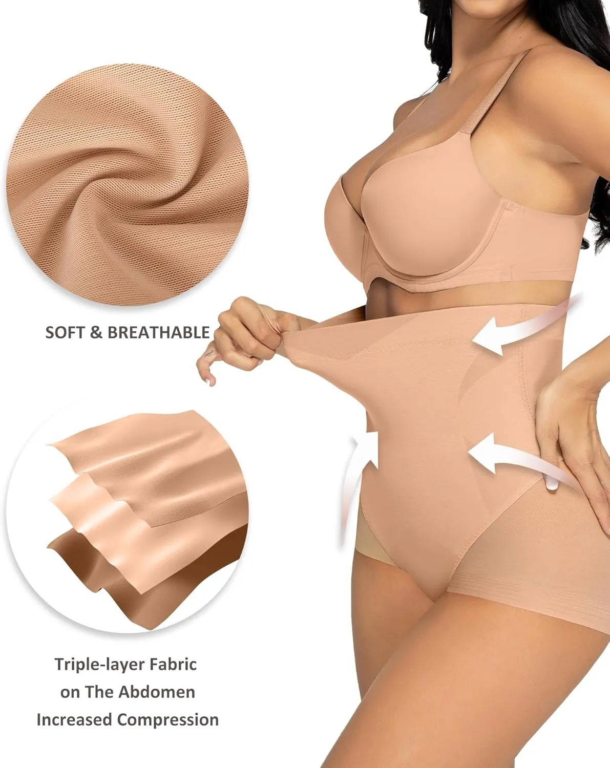 FeelinGirl Tummy Control Shapewear for Women Butt Lifting Briefs Underwear