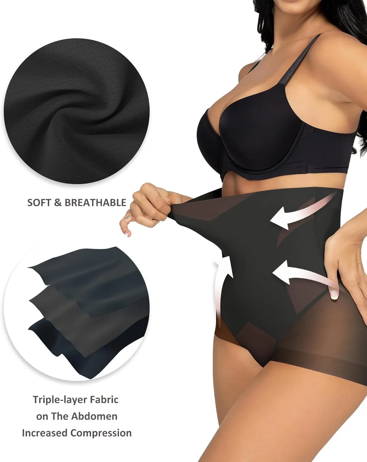 FeelinGirl Tummy Control Shapewear for Women Butt Lifting Briefs Underwear