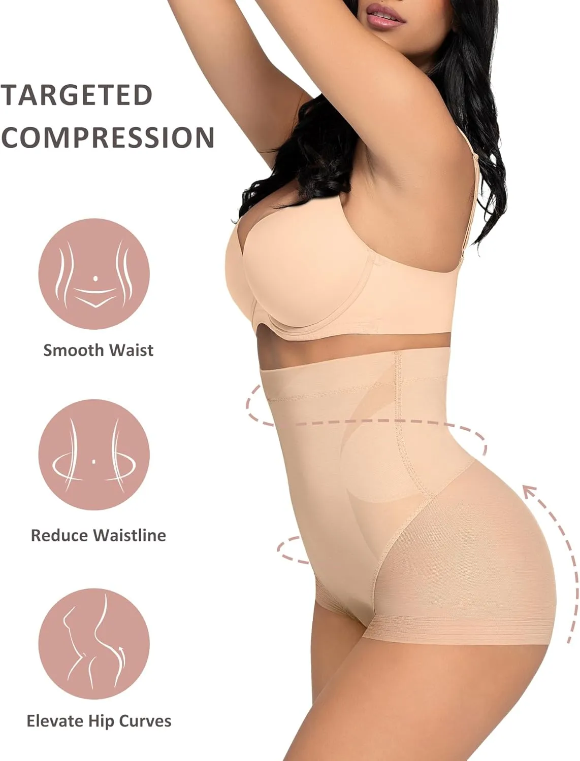 FeelinGirl Tummy Control Shapewear for Women Butt Lifting Briefs Underwear