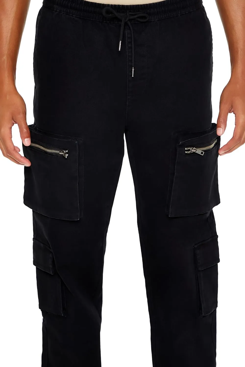 Forever 21 Men's Slim-fit Mid-Rise Cargo Joggers