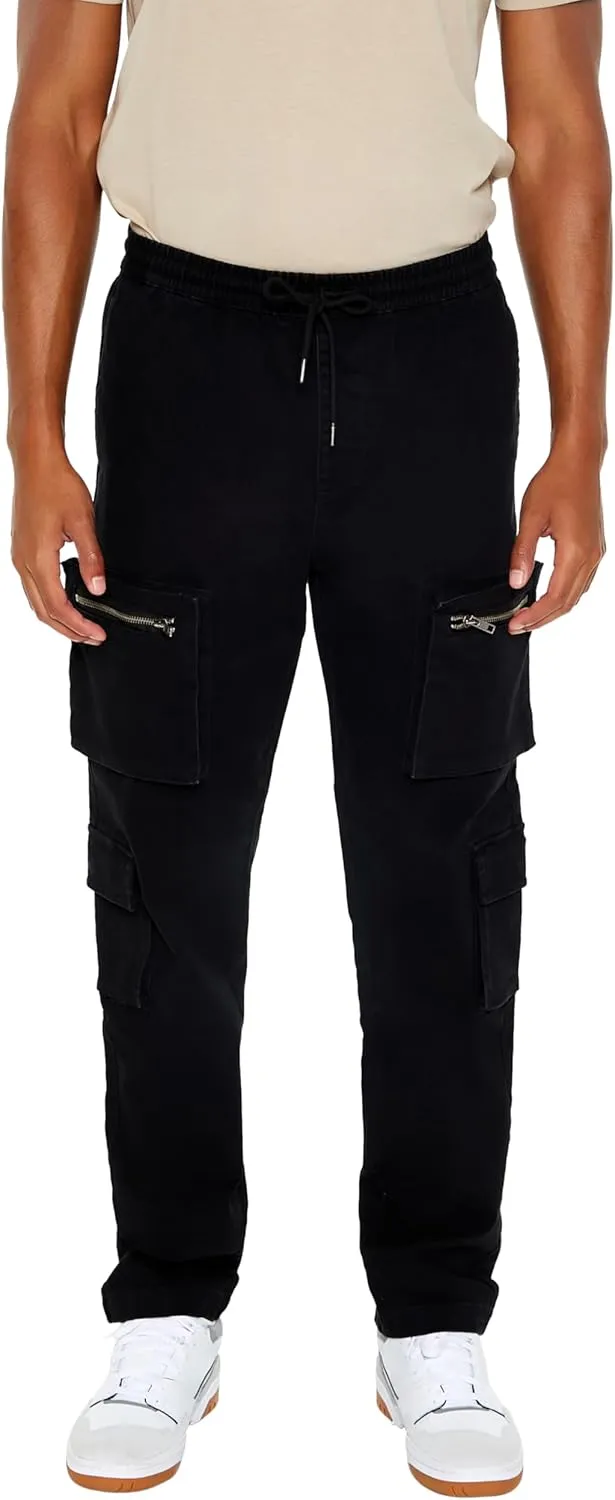 Forever 21 Men's Slim-fit Mid-Rise Cargo Joggers