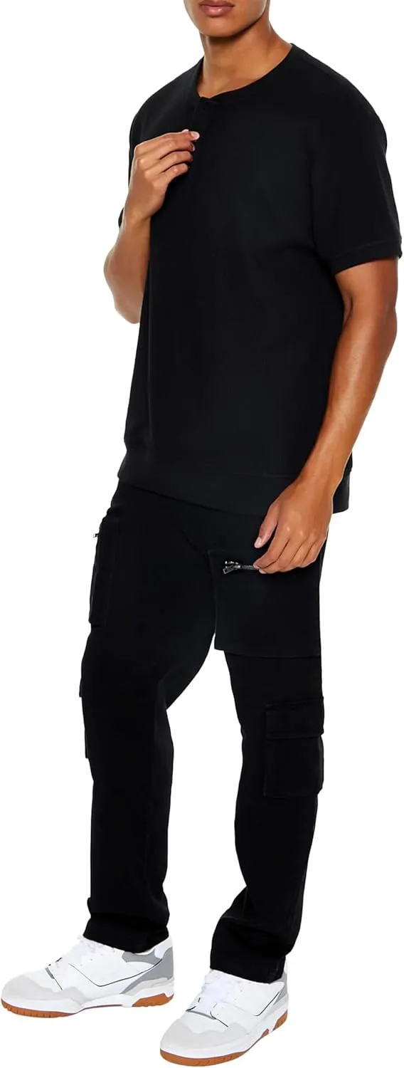 Forever 21 Men's Slim-fit Mid-Rise Cargo Joggers