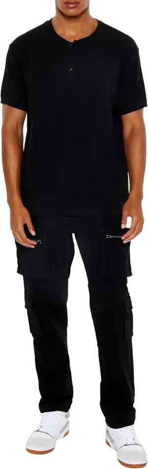 Forever 21 Men's Slim-fit Mid-Rise Cargo Joggers