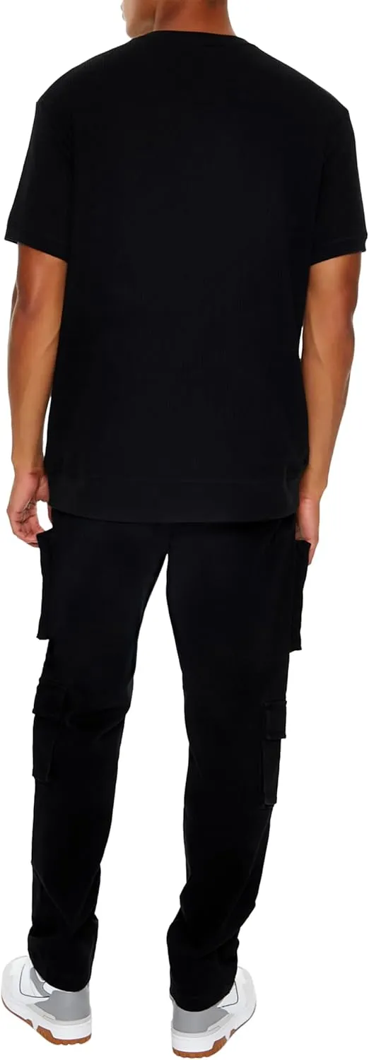 Forever 21 Men's Slim-fit Mid-Rise Cargo Joggers