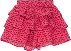 Girls Flowy Shorts Toddler Girls Summer Ruffle Scooter Skirts High Waist Elastic Wide-Leg Floral Skorts Skirt for Kids