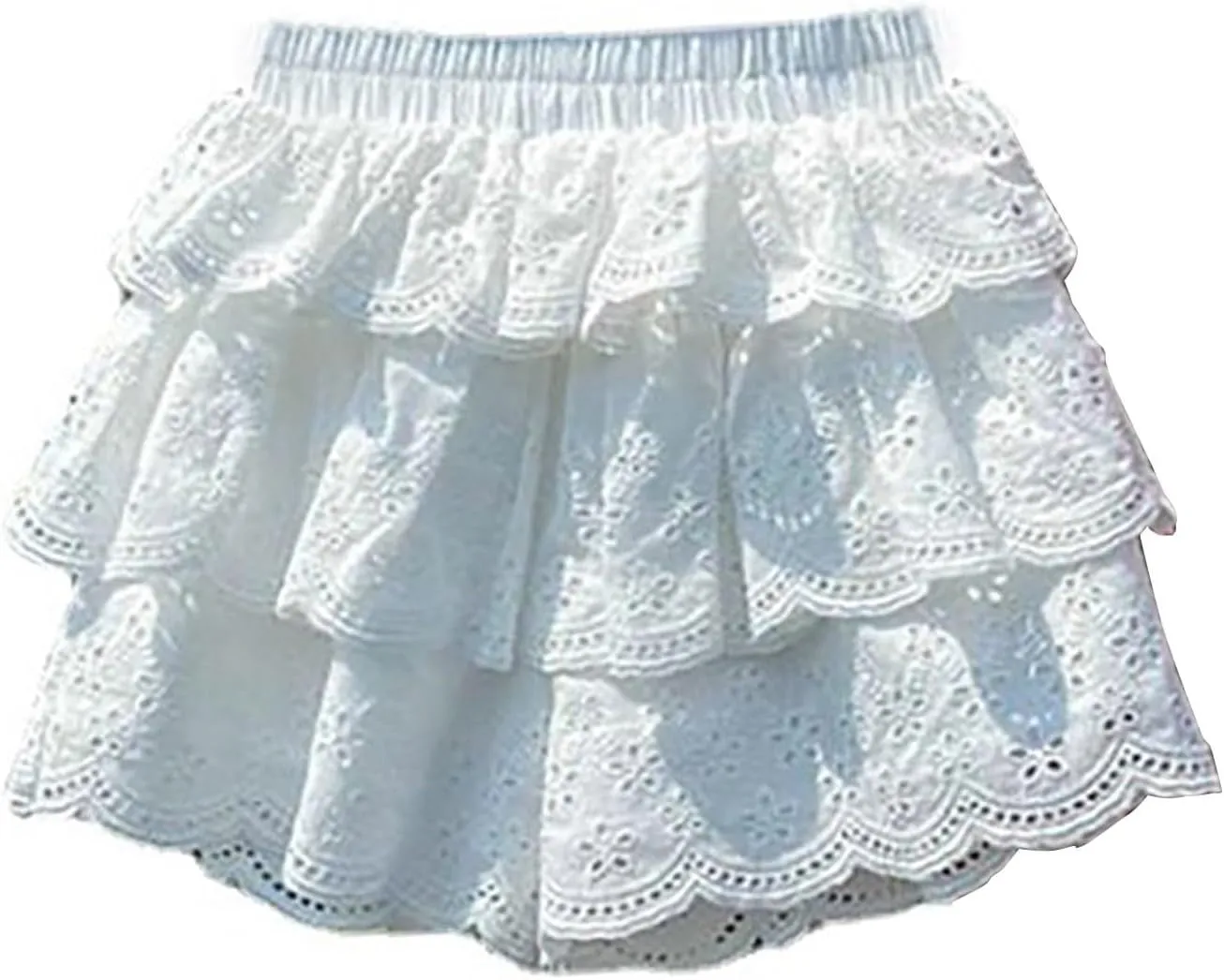 Girls Flowy Shorts Toddler Girls Summer Ruffle Scooter Skirts High Waist Elastic Wide-Leg Floral Skorts Skirt for Kids