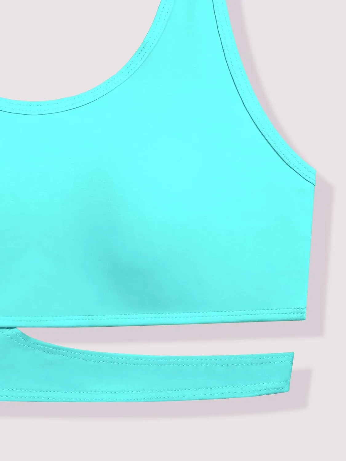 Girls Swimsuit 3 Piece High Waist Sport Bathing Suit Quick Dry Bikini Tankini Sets with Shorts for 7-16
