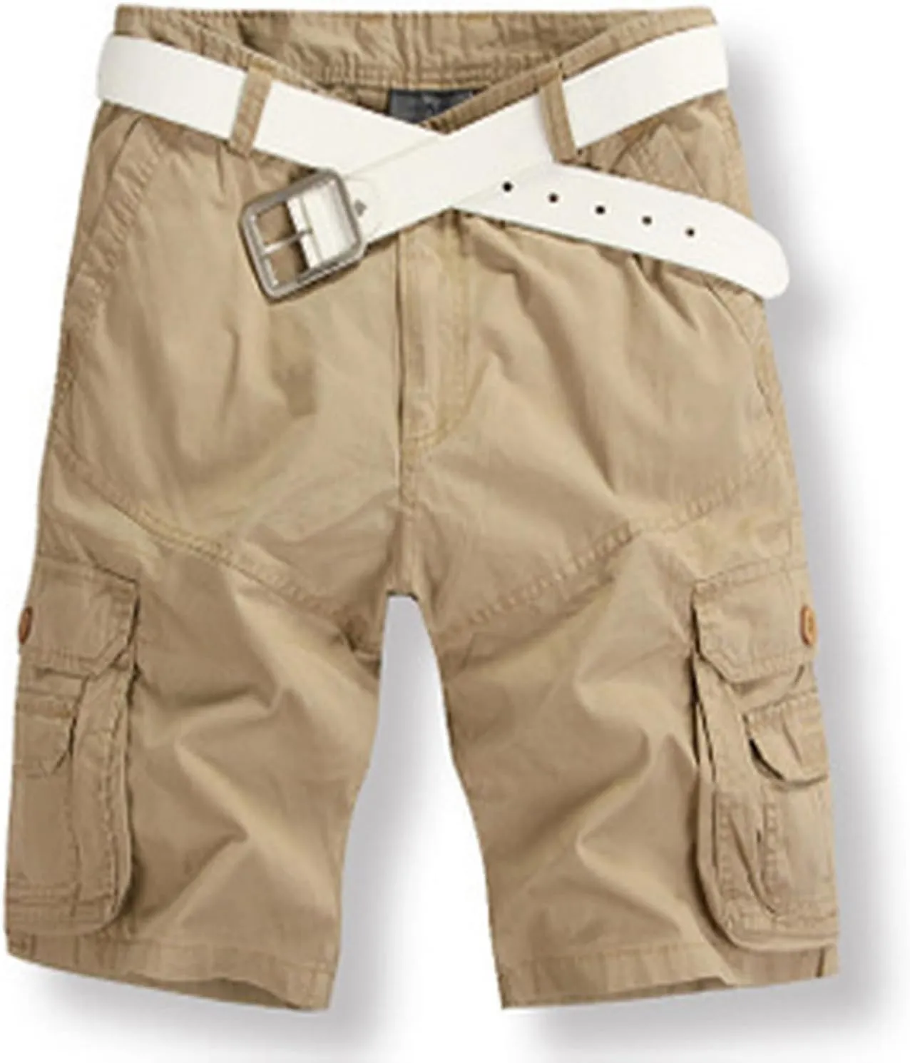 Gym Shorts for Men Summer Pants Flat Front Drawstring Elastic Waist Trousers Cotton Beach Lightweight Lounge Shorts