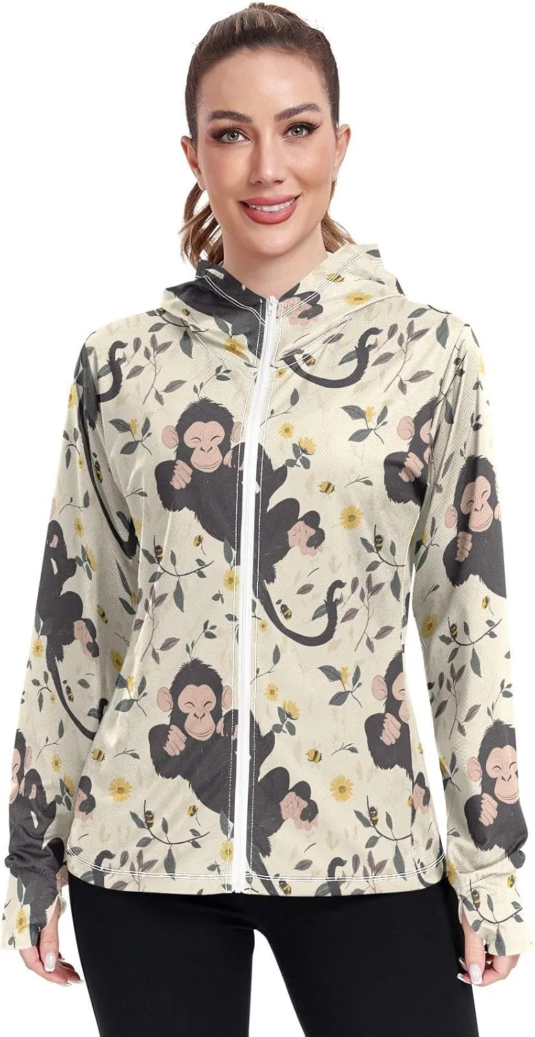 Hoodies Woman with Thumb Holes Plain t Shirts UPF 50  Protection Plain Sweatshirt Hiking Outdoor