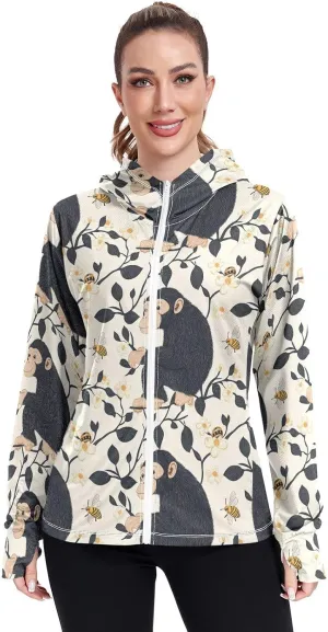 Hoodies Woman with Thumb Holes Plain t Shirts UPF 50  Protection Plain Sweatshirt Hiking Outdoor