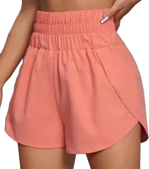 Hstyle Women's Quick-Dry Running Shorts Elastic High Waisted Workout Active Shorts Sport Athletic Shorts