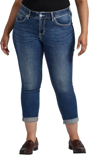 JAG Women's Plus Size Carter Mid Rise Girlfriend Jeans