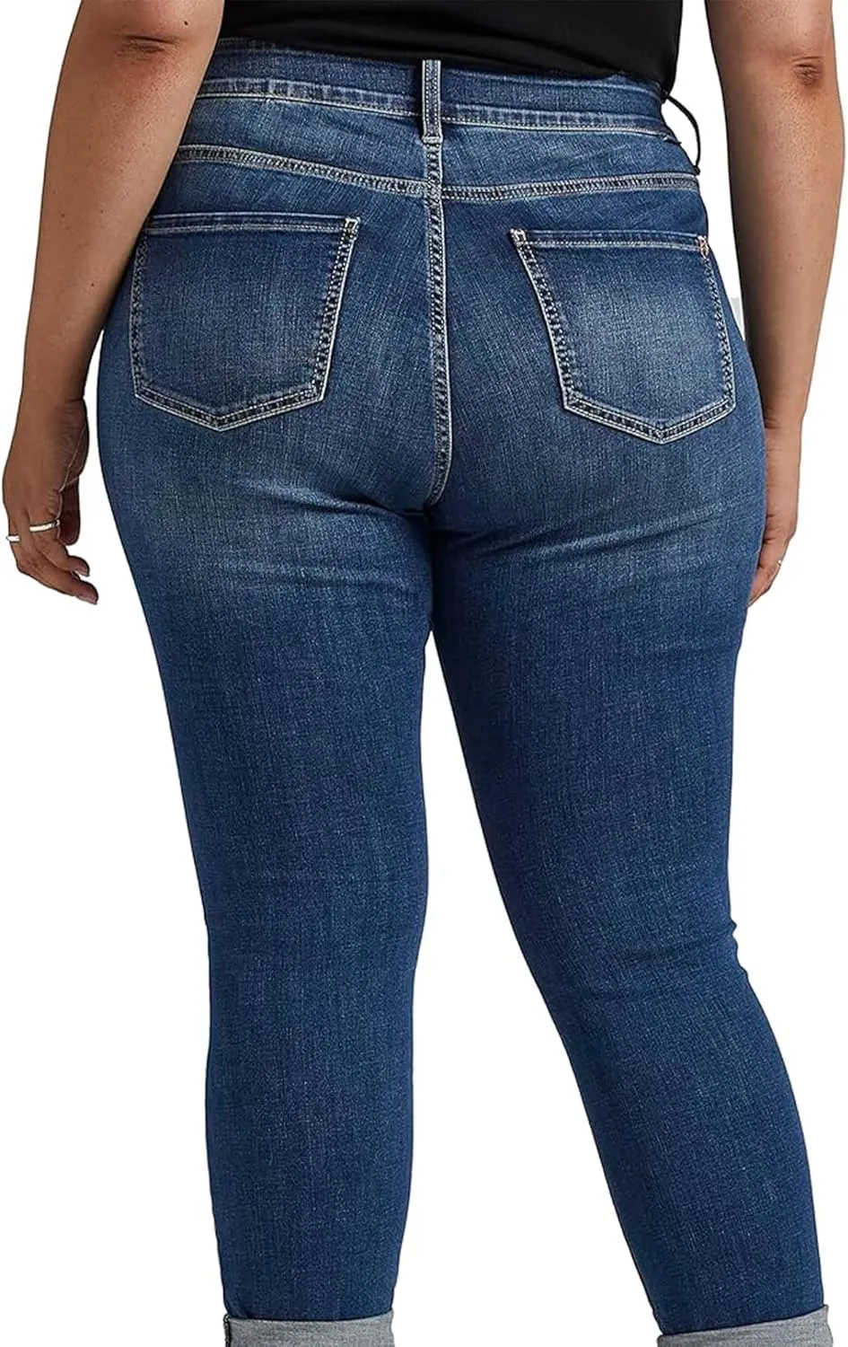 JAG Women's Plus Size Carter Mid Rise Girlfriend Jeans
