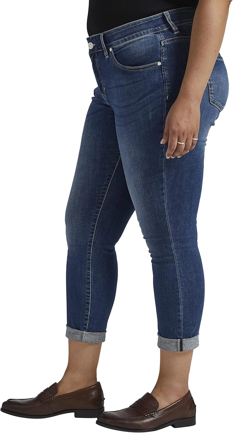 JAG Women's Plus Size Carter Mid Rise Girlfriend Jeans