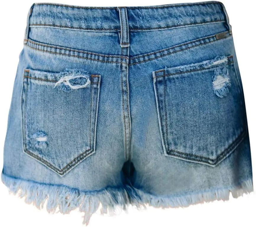 Jean Shorts Womens Distressed Ripped Jeanshorts 2024 Casual High Waist Denim Shorts Summer Jeans Denim Jean Shorts