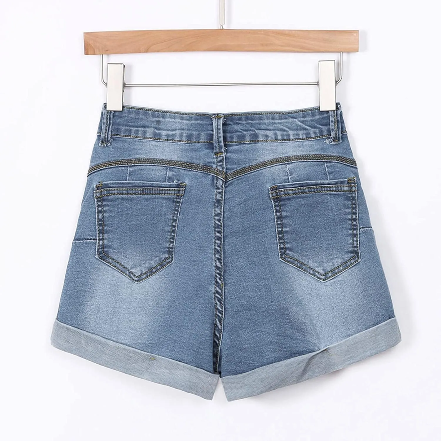 Jean Shorts Womens High Waisted Denim Shorts Summer Ripped Shorts Casual Hot Short Pants with Pockets