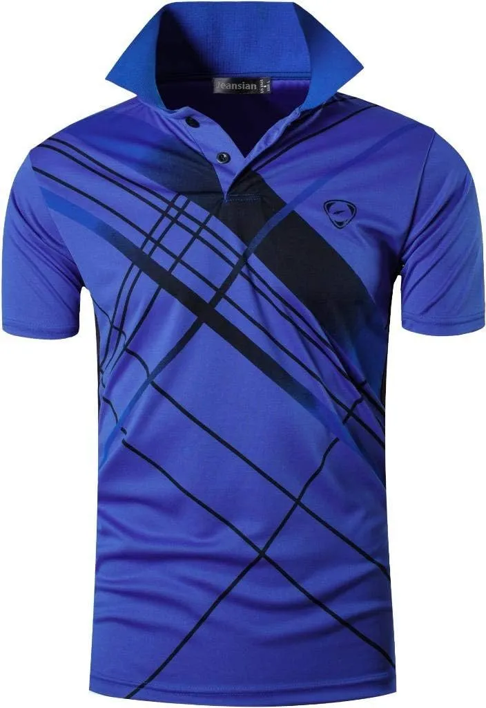 jeansian Men's 3 Packs Ourdoor Sport Quick Dry Polo T-Shirt Tee Tshirt Golf Tennis Bowling Fit LSL195