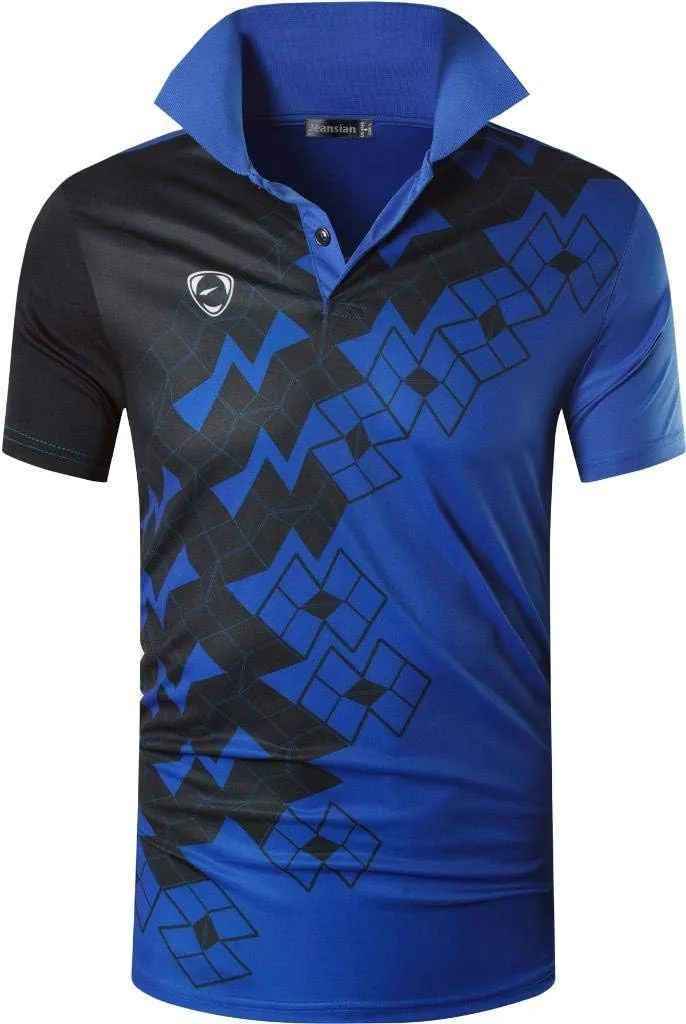 jeansian Men's 3 Packs Ourdoor Sport Quick Dry Polo T-Shirt Tee Tshirt Golf Tennis Bowling Fit LSL195