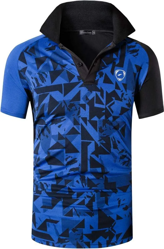 jeansian Men's 3 Packs Ourdoor Sport Quick Dry Polo T-Shirt Tee Tshirt Golf Tennis Bowling Fit LSL195